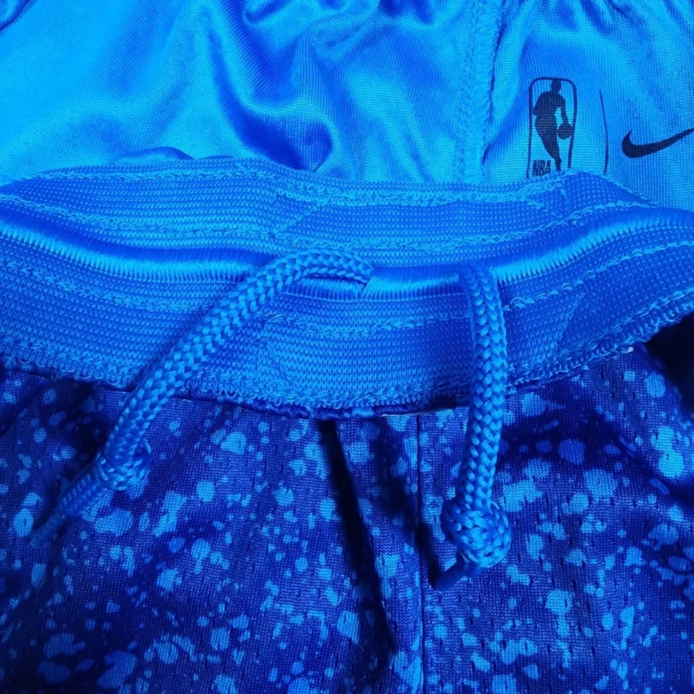 Nike NBA Authentic Milwaukee Bucks Shorts Mens 38 L City Edition Dri-Fit Blue